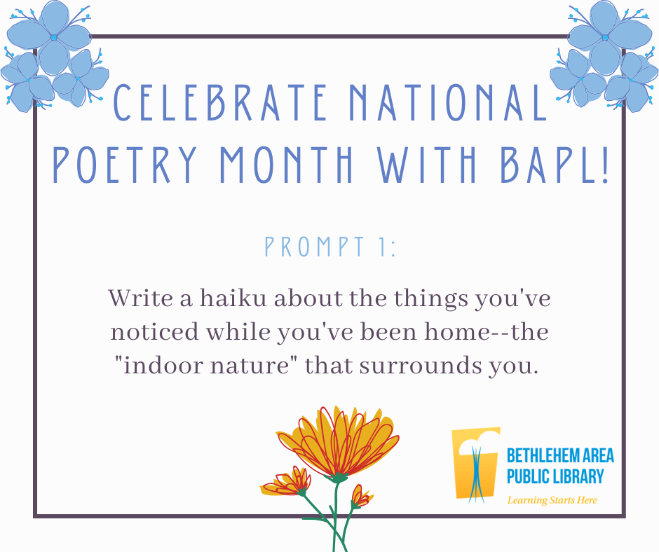 Come Write With Us: Celebrate National Poetry Month 2020 Week 1 With ...